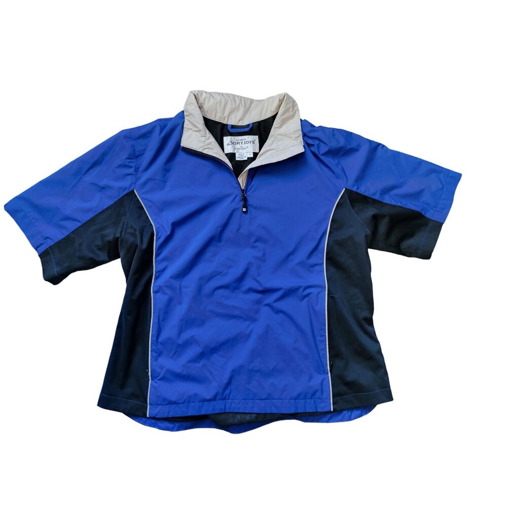 Footjoy Dryjoy Womens Golf Blue Short Sleeve Pullover Size Large
